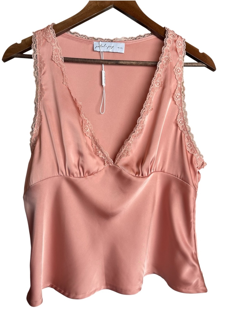 Petal & Pup Kelso Lace Trim Satin Tank